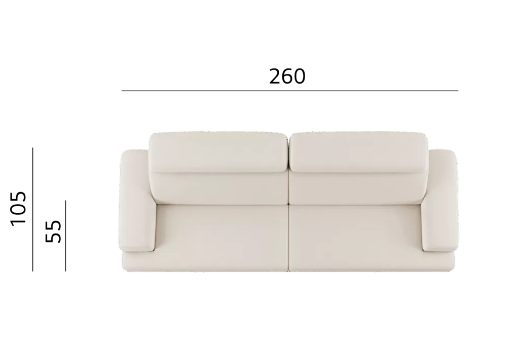 @沙發 上視圖尺寸模板 05