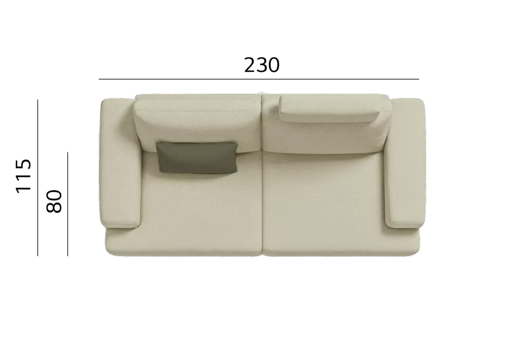 @沙發 上視圖尺寸模板03 工作區域 1