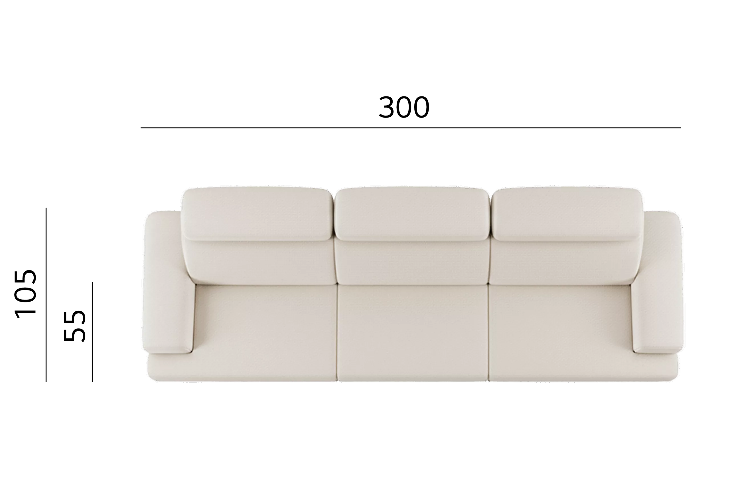 @沙發 上視圖尺寸模板 01 scaled